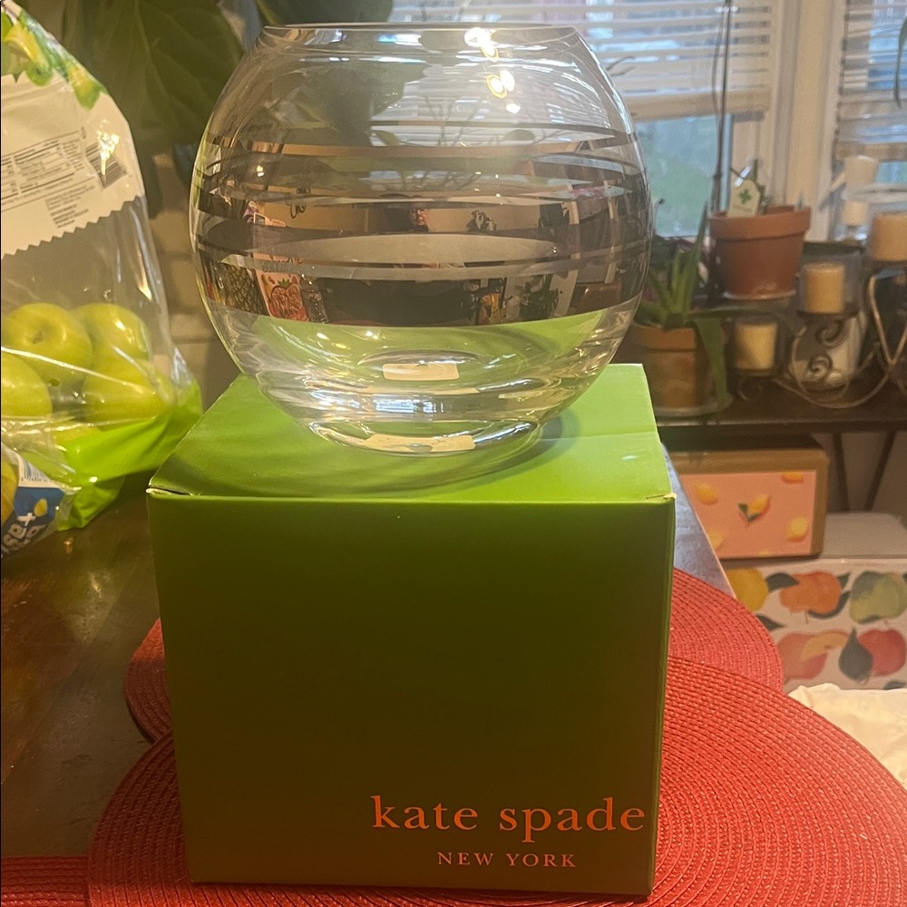 Kate spade Lennox crystal vase/ candle holder